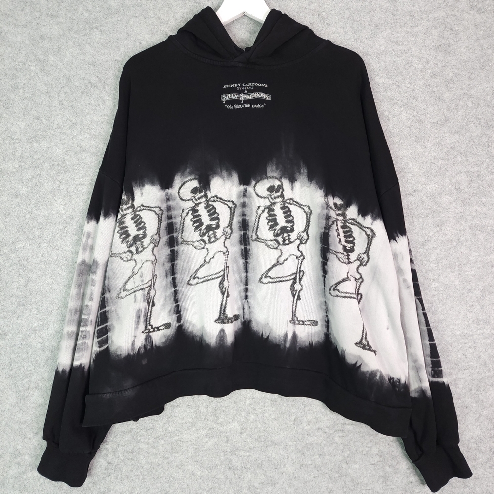 Disney Silly Symphony Skeleton Dance Tie Dye Hoodie Sweatshirt XL